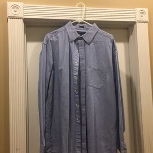 Blue and white striped Tommy Hilfiger button up